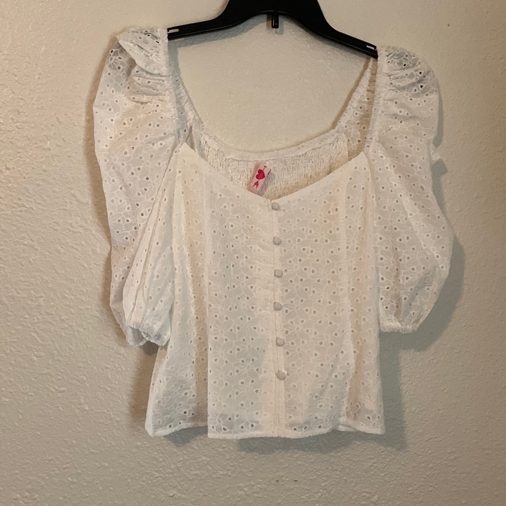 Ruthie Grace Boutique top, XS, puff sleeves.